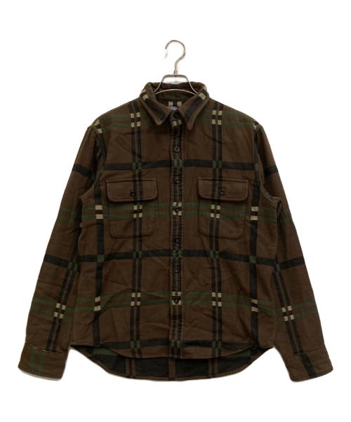 POLO RALPH LAUREN（ポロ・ラルフローレン）POLO RALPH LAUREN (ポロ・ラルフローレン) クラシック フィット フランネル ユーティリティ シャツ ブラウン サイズ:M 未使用品の古着・服飾アイテム