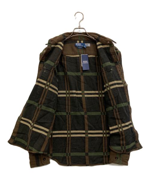 POLO RALPH LAUREN（ポロ・ラルフローレン）POLO RALPH LAUREN (ポロ・ラルフローレン) クラシック フィット フランネル ユーティリティ シャツ ブラウン サイズ:M 未使用品の古着・服飾アイテム