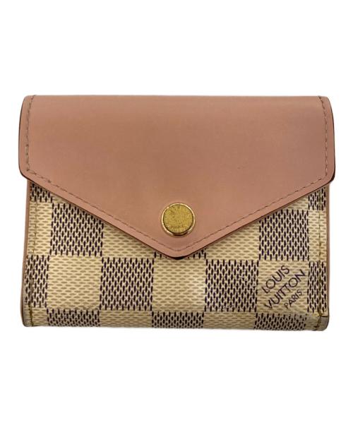 LOUIS VUITTON（ルイ ヴィトン）LOUIS VUITTON (ルイ ヴィトン) ポルトフォイユ・ゾエ 3つ折り財布/ダミエ・アズール ピンクの古着・服飾アイテム