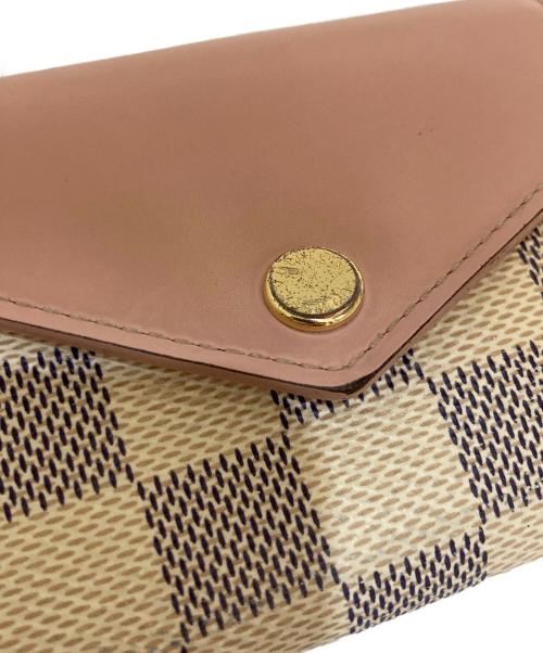LOUIS VUITTON（ルイ ヴィトン）LOUIS VUITTON (ルイ ヴィトン) ポルトフォイユ・ゾエ 3つ折り財布/ダミエ・アズール ピンクの古着・服飾アイテム