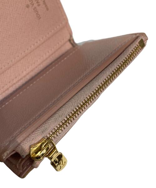 LOUIS VUITTON（ルイ ヴィトン）LOUIS VUITTON (ルイ ヴィトン) ポルトフォイユ・ゾエ 3つ折り財布/ダミエ・アズール ピンクの古着・服飾アイテム