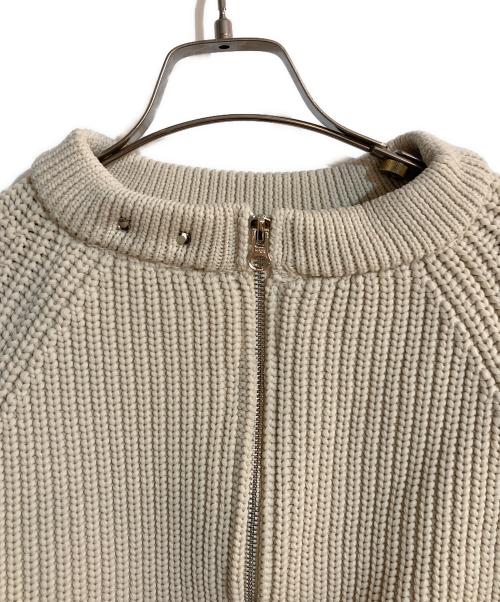 SYSORUS（シソラス）SYSORUS (シソラス) ミドルゲージニットブルゾン ホワイト サイズ:FREEの古着・服飾アイテム