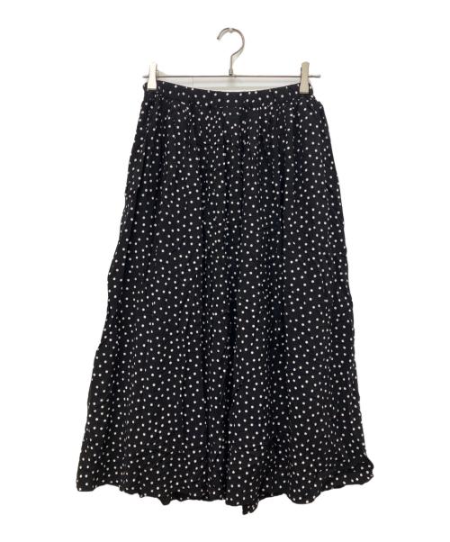 KAGURE（カグレ）kagure (カグレ) ドットギャザースカート ブラック サイズ:Freeの古着・服飾アイテム