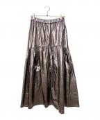 RAY BEAMSレイ ビームス）の古着「メタリック ギャザー スカート」｜シルバー