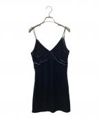 BACCAバッカ）の古着「ベロアジャージー キャミソール」｜ブラック