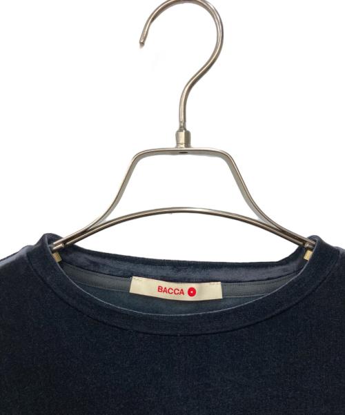 BACCA（バッカ）BACCA (バッカ) inner piece ベロアジャージーTシャツ ブラック サイズ:Sの古着・服飾アイテム