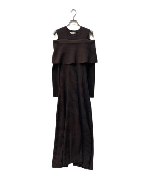 Apuweiser-riche（アプワイザーリッシェ）Apuweiser-riche (アプワイザーリッシェ) ニットワンピース ブラウン サイズ:2の古着・服飾アイテム