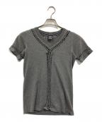 NUMBER (N)INEナンバーナイン）の古着「編み込みデザインカットソー」｜グレー