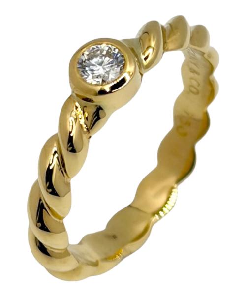 TIFFANY & Co.（ティファニー アンド コー）TIFFANY & Co. (ティファニー アンド コー) 1Pダイヤモンド ツイストリング サイズ:8号の古着・服飾アイテム