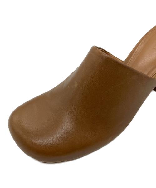 LAYAS（レイヤーズ）LAYAS (レイヤーズ) レザーミュール ブラウン サイズ:36の古着・服飾アイテム