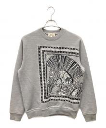 HERMES（エルメス）の古着「Cheval Punk Bandana Sweatshirt Wool/シュバル・パンク・バンダナ スウェット ウール」｜グレー