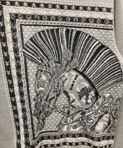 HERMES（エルメス）HERMES (エルメス) Cheval Punk Bandana Sweatshirt Wool/シュバル・パンク・バンダナ スウェット ウール グレー サイズ:Mの古着・服飾アイテム