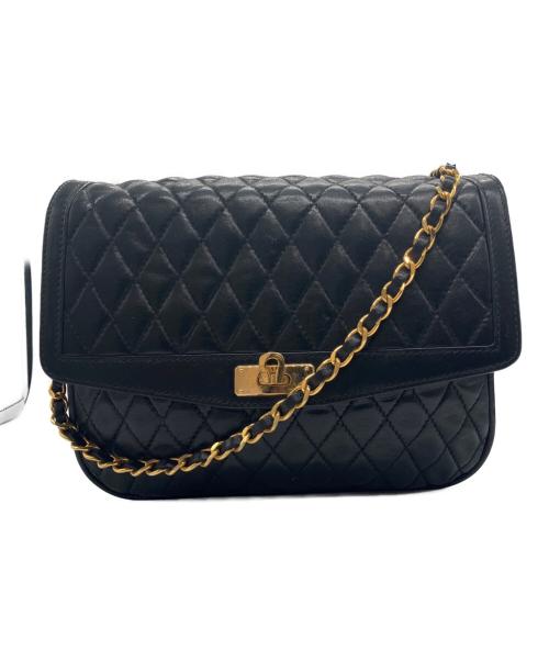 BALLY（バリー）BALLY (バリー) チェーンショルダーキルティングバッグ ブラックの古着・服飾アイテム