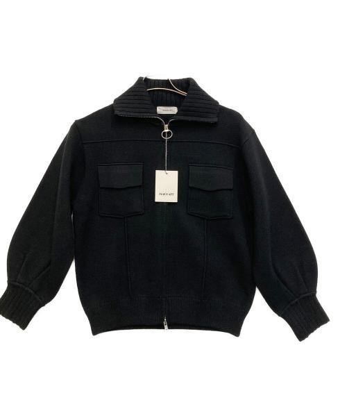 machatt（マチャット）machatt (マチャット) フルジップニットジャケット ブラック サイズ:FREE 未使用品の古着・服飾アイテム