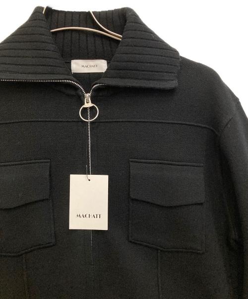 machatt（マチャット）machatt (マチャット) フルジップニットジャケット ブラック サイズ:FREE 未使用品の古着・服飾アイテム