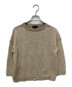 DRAWERドゥロワー）の古着「リネンブレンドテープヤーンニット」｜ベージュ