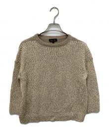 DRAWER（ドゥロワー）の古着「リネンブレンドテープヤーンニット」｜ベージュ