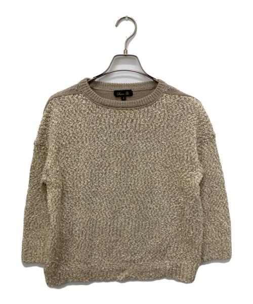 DRAWER（ドゥロワー）DRAWER (ドゥロワー) リネンブレンドテープヤーンニット ベージュ サイズ:1の古着・服飾アイテム