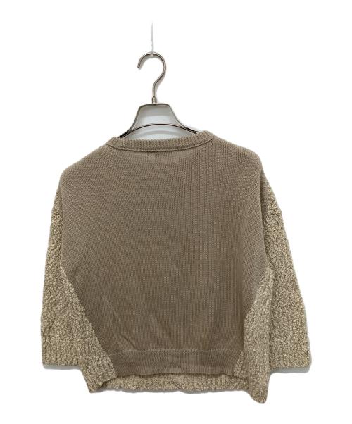 DRAWER（ドゥロワー）DRAWER (ドゥロワー) リネンブレンドテープヤーンニット ベージュ サイズ:1の古着・服飾アイテム