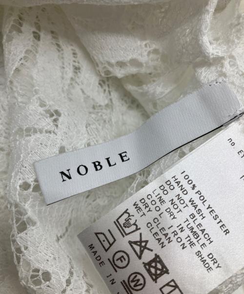Noble（ノーブル）Noble (ノーブル) ボタニカルレースフレンチスリーブブラウス ホワイト サイズ:Freeの古着・服飾アイテム