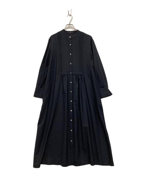 23区（ニジュウサンク）23区 (ニジュウサンク) TWビエラブザムワンピース ネイビー サイズ:38の古着・服飾アイテム