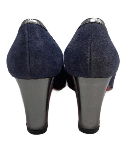 Christian Louboutin（クリスチャン・ルブタン）Christian Louboutin (クリスチャン・ルブタン) スウェードパンプス ネイビー サイズ:36の古着・服飾アイテム