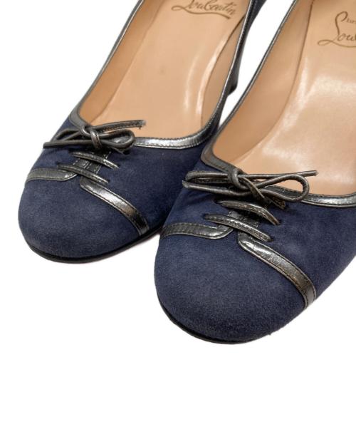 Christian Louboutin（クリスチャン・ルブタン）Christian Louboutin (クリスチャン・ルブタン) スウェードパンプス ネイビー サイズ:36の古着・服飾アイテム