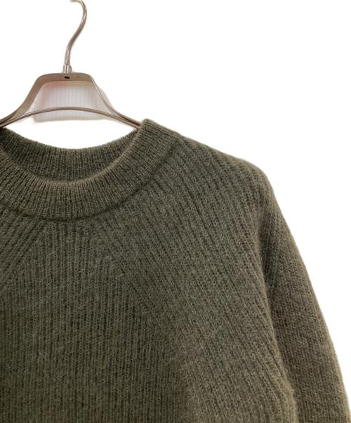 BATONER（バトナ―）BATONER (バトナ―) モヘアクルーネックニット カーキ サイズ:2の古着・服飾アイテム
