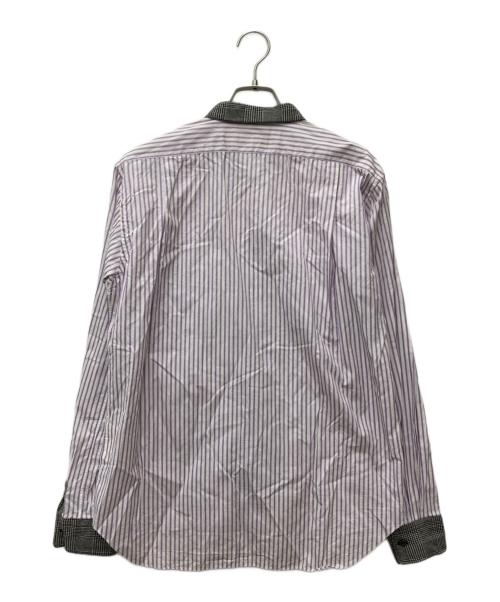 COMME des GARCONS HOMME PLUS（コムデギャルソンオムプリュス）COMME des GARCONS HOMME PLUS (コムデギャルソンオムプリュス) ストライプシャツ　PH-B017 パープル サイズ:Sの古着・服飾アイテム