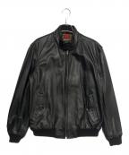Schott×SUPREMEショット×シュプリーム）の古着「Leather Harrington」｜ブラック