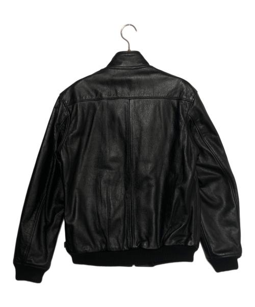 Schott（ショット）Schott (ショット) SUPREME (シュプリーム) Leather Harrington ブラック サイズ:Sの古着・服飾アイテム