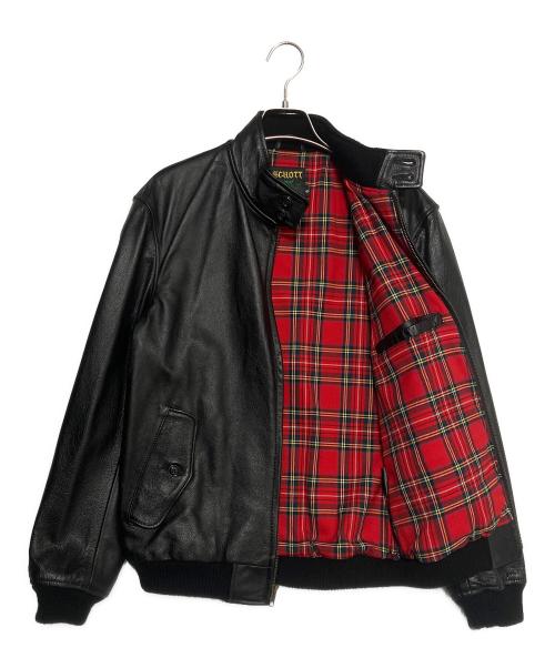 Schott（ショット）Schott (ショット) SUPREME (シュプリーム) Leather Harrington ブラック サイズ:Sの古着・服飾アイテム