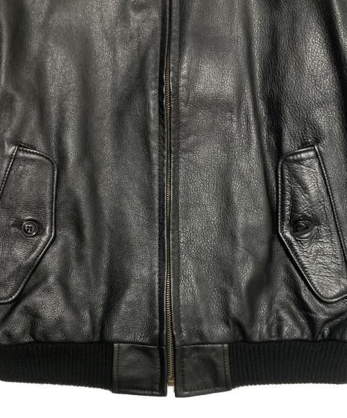 Schott（ショット）Schott (ショット) SUPREME (シュプリーム) Leather Harrington ブラック サイズ:Sの古着・服飾アイテム