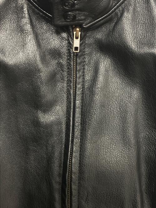 Schott（ショット）Schott (ショット) SUPREME (シュプリーム) Leather Harrington ブラック サイズ:Sの古着・服飾アイテム