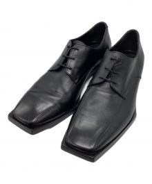 BALENCIAGA（バレンシアガ）の古着「スクエアトゥダービーシューズ」｜ブラック