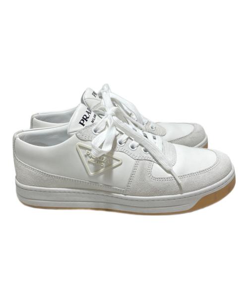 PRADA（プラダ）PRADA (プラダ) スニーカー ホワイト サイズ:23.5の古着・服飾アイテム