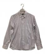 COMME des GARCONS HOMMEコムデギャルソン オム）の古着「ストライプシャツ」｜ホワイト×レッド