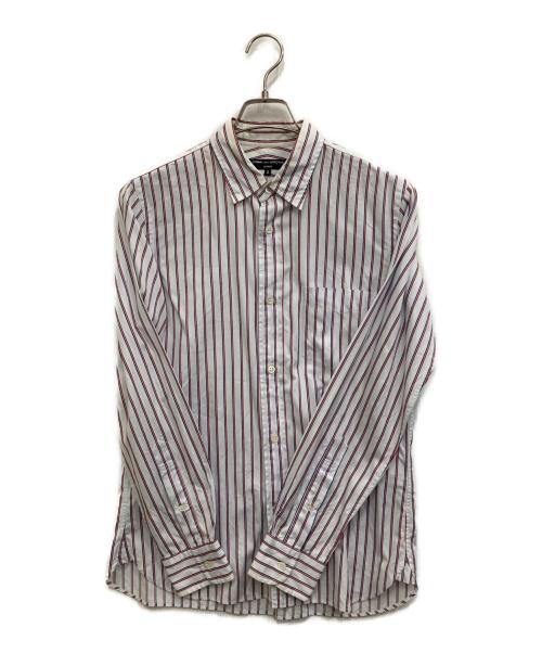 COMME des GARCONS HOMME（コムデギャルソン オム）COMME des GARCONS HOMME (コムデギャルソン オム) ストライプシャツ ホワイト×レッド サイズ:Sの古着・服飾アイテム