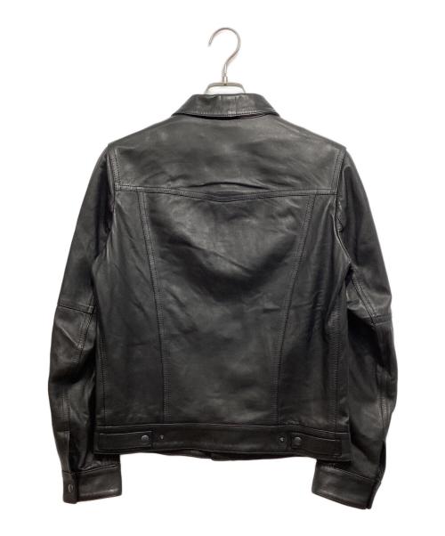 EMMETI（エンメティ）EMMETI (エンメティ) ラムレザートラッカージャケット ブラック サイズ:44の古着・服飾アイテム