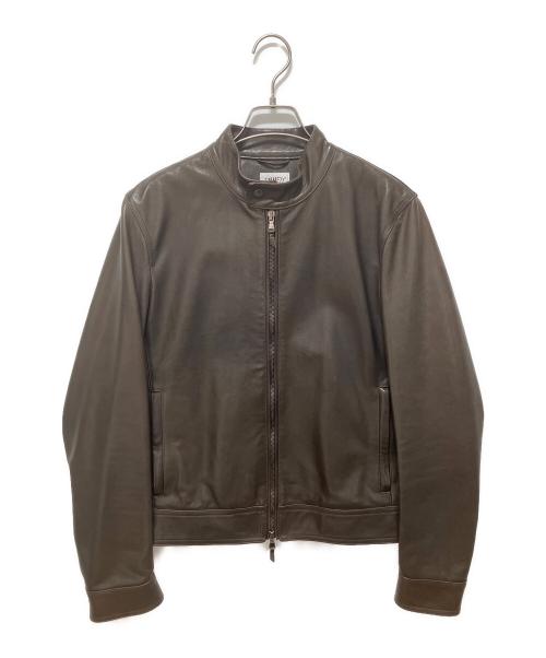 EMMETI（エンメティ）EMMETI (エンメティ) ラムレザージャケット ブラウン サイズ:44の古着・服飾アイテム