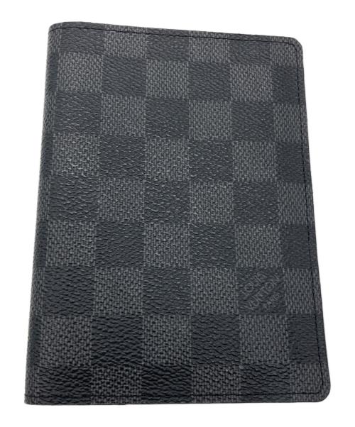 LOUIS VUITTON（ルイ ヴィトン）LOUIS VUITTON (ルイ ヴィトン) パスポートケース　ダミエ・グラフィット　クーヴェルテュール・パスポール ブラックの古着・服飾アイテム