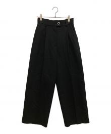 Demi-Luxe Beams（デミルクス ビームス）の古着「二重織りタックパンツ」｜ブラック