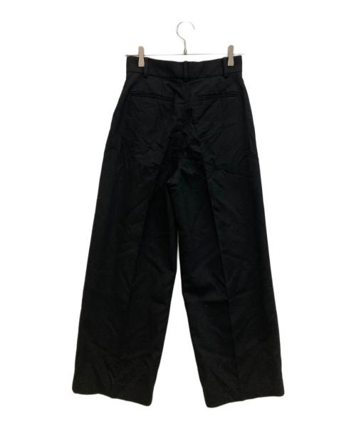 Demi-Luxe Beams（デミルクス ビームス）Demi-Luxe BEAMS (デミルクス ビームス) 二重織りタックパンツ ブラック サイズ:36の古着・服飾アイテム