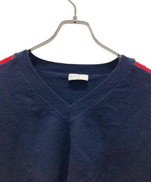 Sandro（サンドロ）Sandro (サンドロ) スナップ袖ニット ネイビー サイズ:2の古着・服飾アイテム