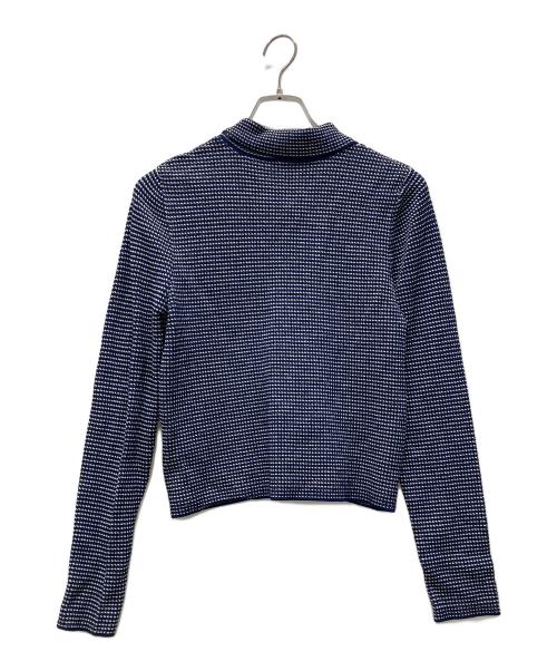 Sandro（サンドロ）Sandro (サンドロ) ニットカーディガン / Cropped Decorative Knit Cardigan ネイビー サイズ:3の古着・服飾アイテム