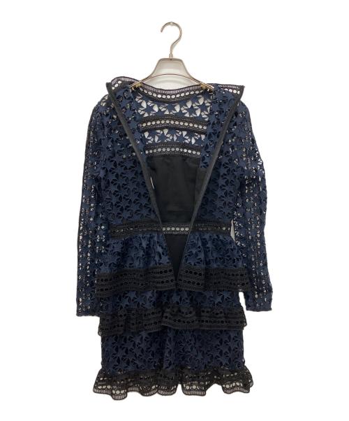 SELF PORTRAIT（セルフ ポートレイト）SELF PORTRAIT (セルフ ポートレイト) レースワンピース ネイビー サイズ:UK8の古着・服飾アイテム