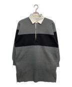 ADAWASアダワス）の古着「SMOOTH KNIT RUGBY SHIRT」｜グレー