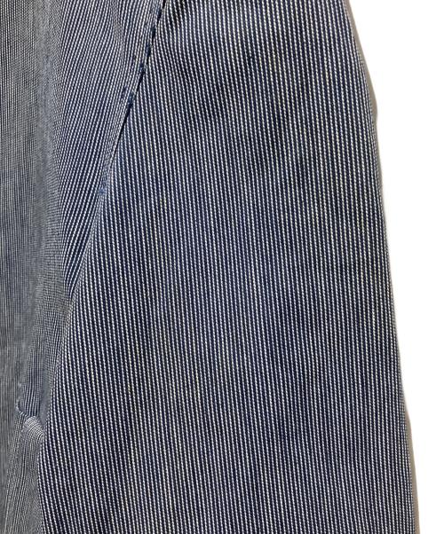 Edwina Horl（エドウィナ ホール）Edwina Horl (エドウィナ ホール) ストライプノーカラージャケット ブルー サイズ:Mの古着・服飾アイテム