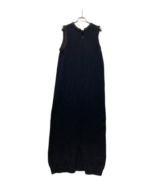 willfully（ウィルフリー）willfully (ウィルフリー) embroidery flower no sleeve knit OP ブラック サイズ:FREEの古着・服飾アイテム