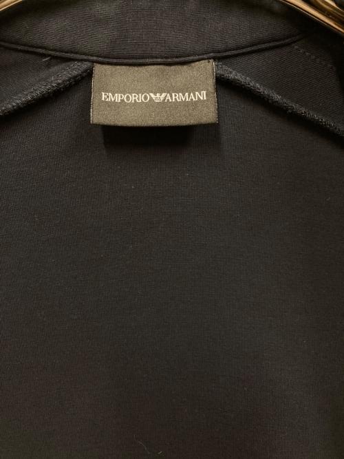 EMPORIO ARMANI（エンポリオアルマーニ）EMPORIO ARMANI (エンポリオアルマーニ) Double Jersey Shirt/ダブルジャージーシャツ ネイビー×ホワイト サイズ:SIZE Lの古着・服飾アイテム